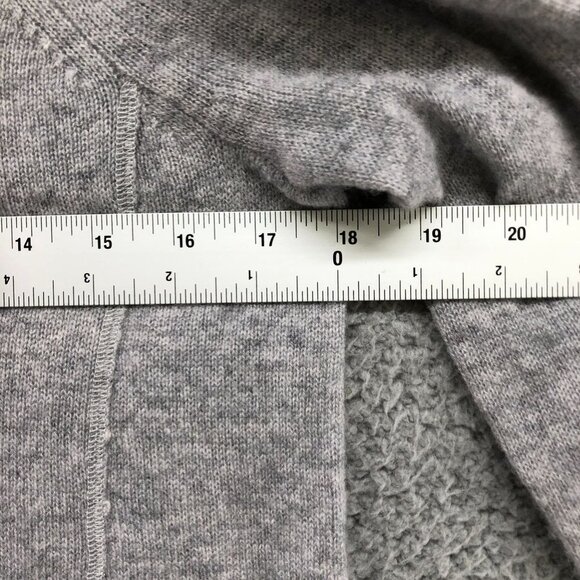Aqua Cashmere Sweater Womens XS Gray Cold Shoulder Crewneck 100% Cashmere - Picture 8 of 10